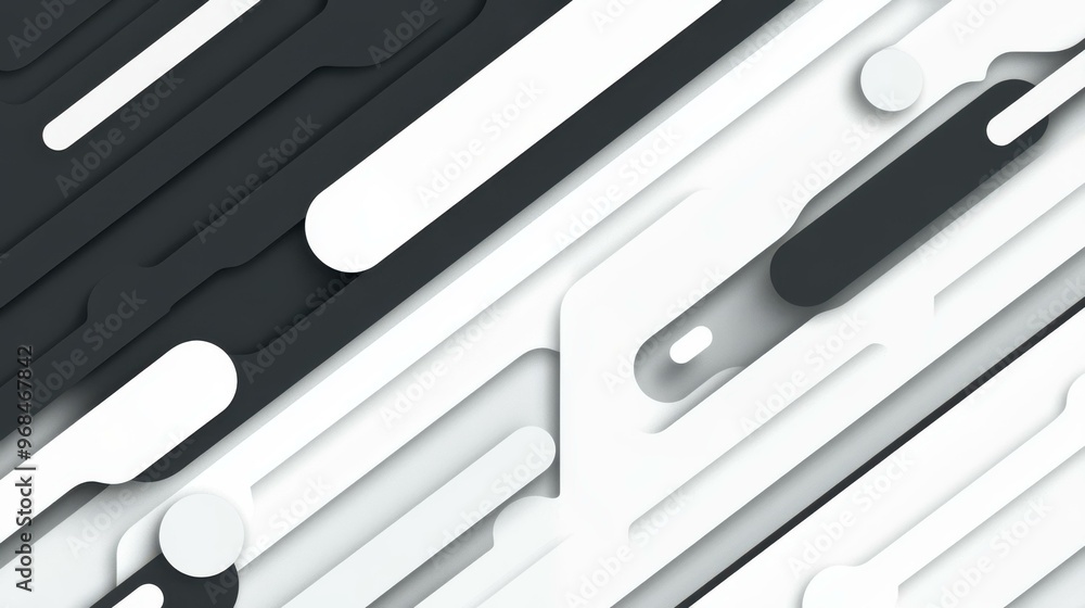 Aufkleber a sleek gray and white design featuring dynamic shapes and diagonal lines for a modern abstract look