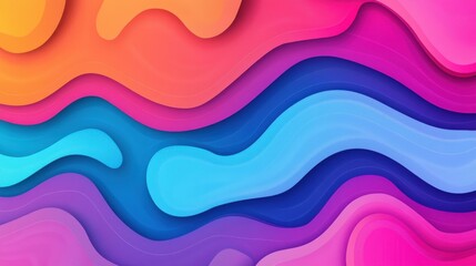 Dive into vibrant fluid gradients with this modern abstract wallpaper design for a futuristic touch in any space.