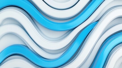 Discover a sleek 3D poster featuring a silverwhite circular ring, embodying modern technology with neon blue accents.