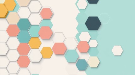 Modern tech backdrop featuring hexagons and molecular designs, perfect for showcasing chemical innovation and scientific concepts.
