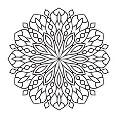 Geometric Floral Mandala Pattern coloring page white background