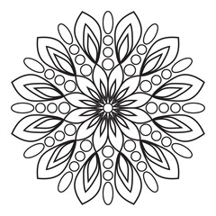 Geometric Floral Mandala Pattern coloring page white background