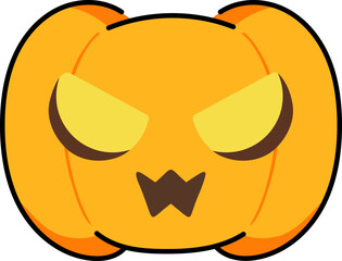 Halloween Pumpkin Jack O'Lantern Illustration
