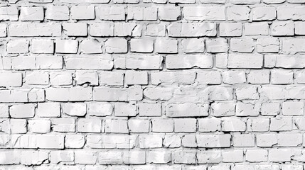 Obraz premium White brick wall, used as a background.
