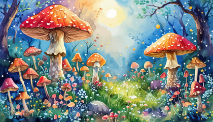 Fantastical Forest: A Dreamy Mushroom Gathering