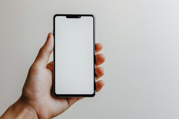 Hand Holding Smartphone Mockup Isolated created with Generative AI