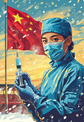 Healthcare Professional Holding COVID-19 Test Kit