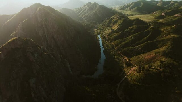 Aerial Malibu Creek Park State Park Mountains Landscape 2