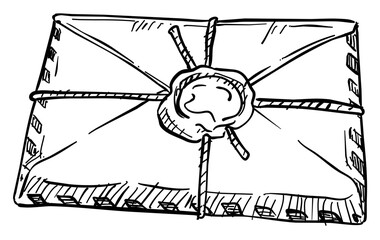 parcels handdrawn illustration