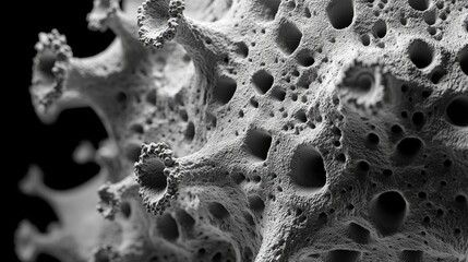 Electron microscope view of virus particles