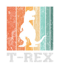 a square retro vintage design with a trex © hn_projecttt 