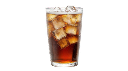 side view of ice coffee transparent isolated on white png