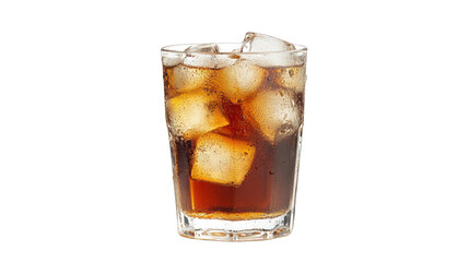 side view of ice coffee transparent isolated on white png