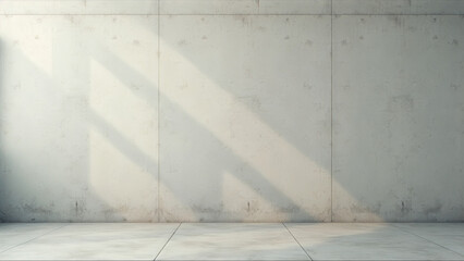 Obraz premium A large, empty room with a white wall and a window