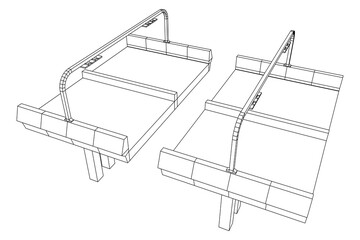Wireframe Mesh Bridge Highway. Connection Structure. Digital Data Visualization Concept. Vector Illustration.