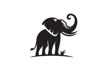 Obraz premium Elephant vector illustration of silhouettes