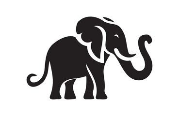 Obraz premium Elephant vector illustration of silhouettes