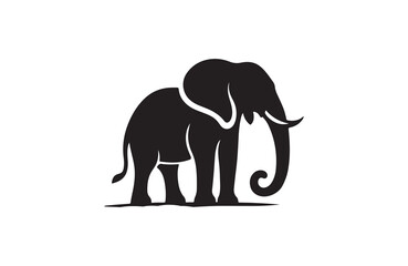 Obraz premium Elephant vector illustration of silhouettes