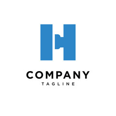 Letter H Plumbing Pipe Logo icon