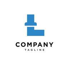 Fototapeta premium Letter L Plumbing Pipe Logo icon