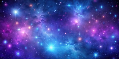 Obraz premium Purple and blue space filled with stars , galaxy, universe, celestial, night sky, astronomy, cosmos