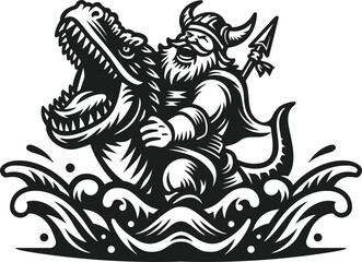 Viking And Dino Logo