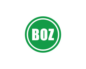 BOZ logo design vector template. BOZ