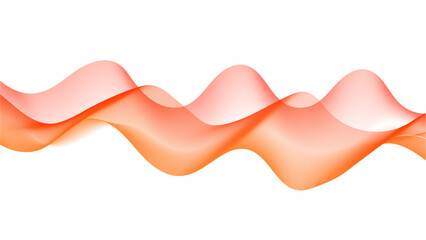 Abstract orange color wave design element.Abstract image with dynamic swirling lines of orange color.