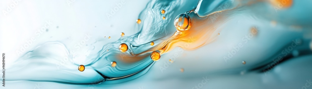 Poster dynamic water splash with vibrant colors creates a captivating visual effect, perfect for design and