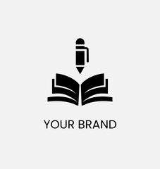 logo for book and pen
