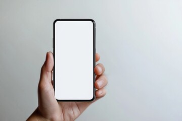 Hand Holding Smartphone Mockup Isolated created with Generative AI