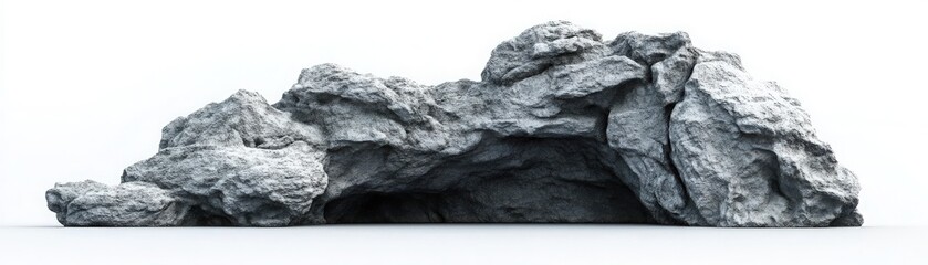 A realistic rock formation showcasing textures and shapes, perfect for nature-themed projects and environmental illustrations.