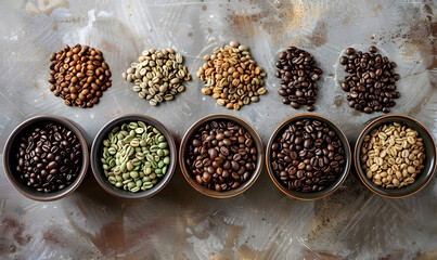 Pictures of coffee and coffee beans, coffee plants