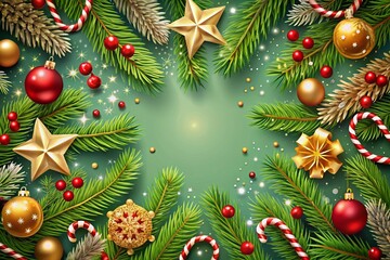 christmas background with christmas tree