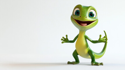 Fototapeta premium Cute Green Lizard.