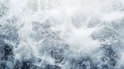 Fototapeta premium White abstract ice texture with grunge elements, featuring a cracked and weathered surface, ideal for winter-themed designs, frosty backgrounds, or cold atmosphere concepts in digital art and creative