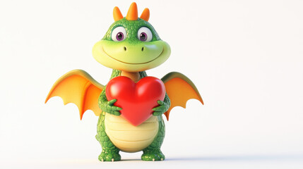 Obraz premium Dragon with heart.