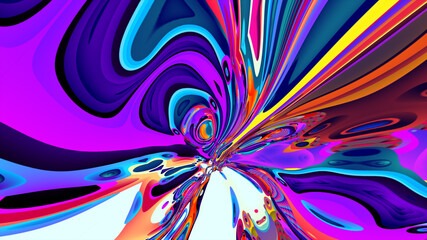Abstract psychedelic colorful fluid and liquid fractal background 
