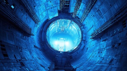 Glowing Cherenkov radiation in nuclear reactor