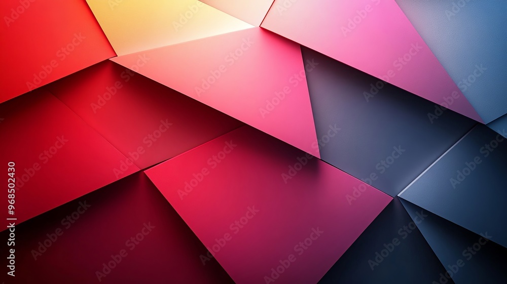 Aufkleber colorful geometric abstract background with overlapping triangles