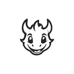 dragon head myth animal logo vector illustration template design