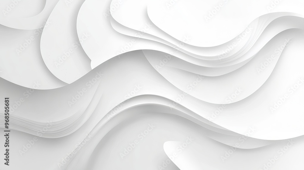 Aufkleber white abstract geometric vector background with clean lines and subtle shapes, ideal for modern desi
