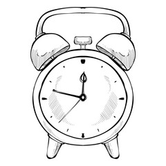 alarm clock handdrawn illustration