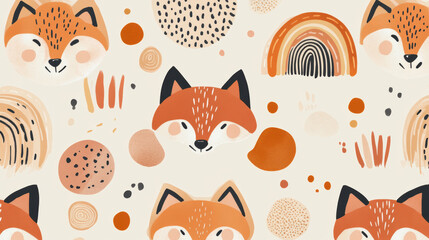 Fox Rainbow Pattern.