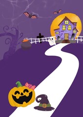 halloween background with pumpkin