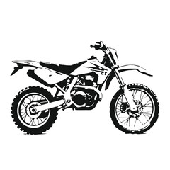 Fototapeta premium motocross stencil vector hand drawn illustration