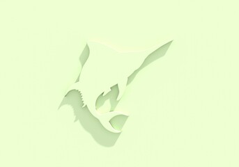Sailfish, swordfish, marlin icon. Seafood shop logo, signboard. Restaurant menu, fish market, banner, poster design template. Fresh seafood. Fishing trophy. 3D render
