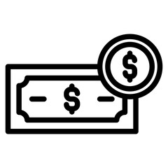 dollar banknotes icon 