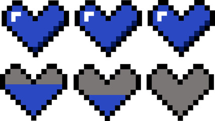 Game, Heart, Life, HP, Pixel art, Cute, RPG, Old