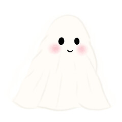 Little ghosts walk around. Adorable Halloween Ghost Clipart Collection Cute Spooky Ghosts with Fun Props, Perfect for Crafts 